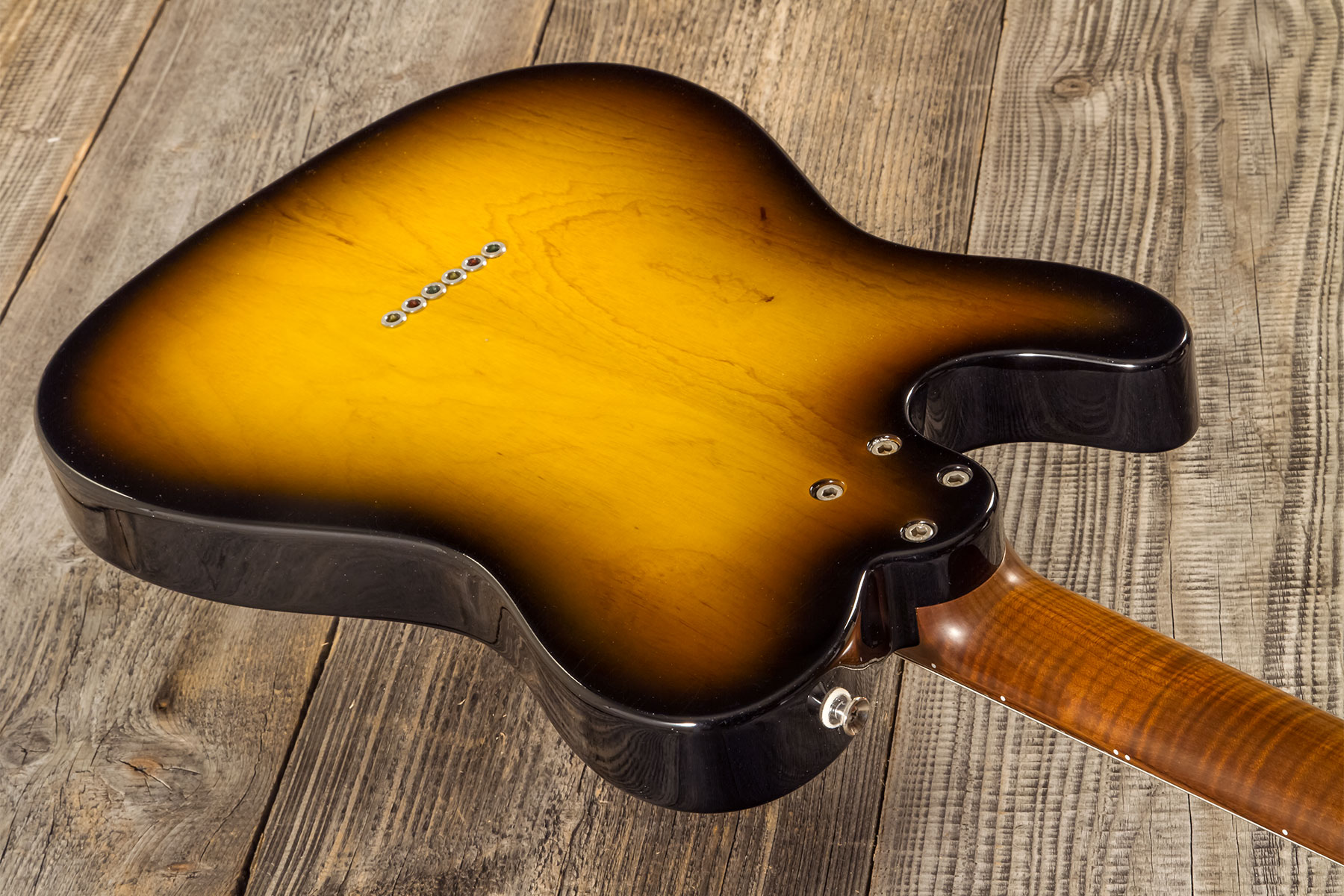 Marceau Guitars Elegante Traditional 2s Ht Pf #t316524 - Soft Relic 3 Tons Burst - Guitarra eléctrica con forma de tel - Variation 6