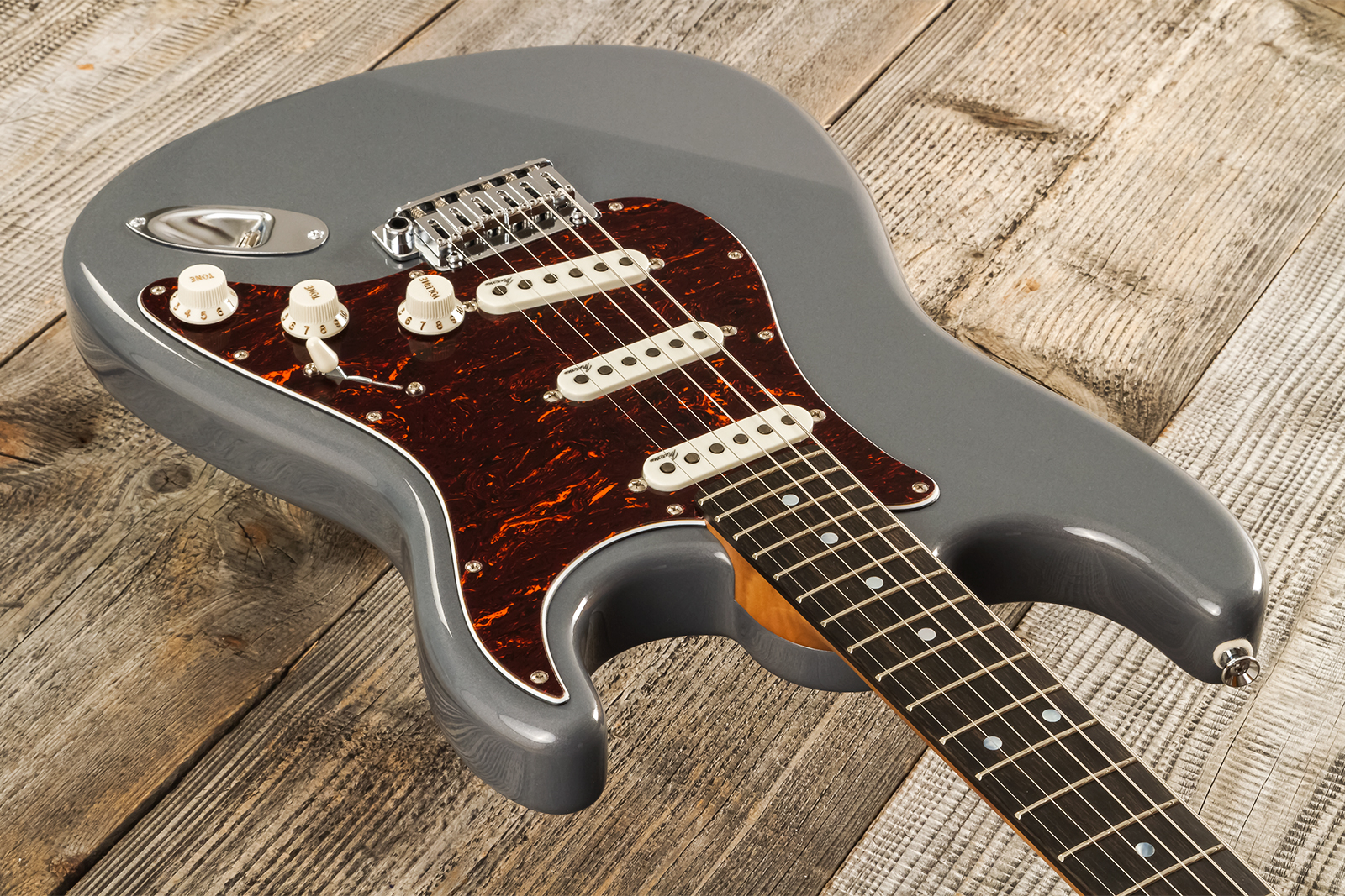 Marceau Guitars Experience Traditional 3s Trem Mn #t226624 - Charcoal - Guitarra eléctrica con forma de str. - Variation 2
