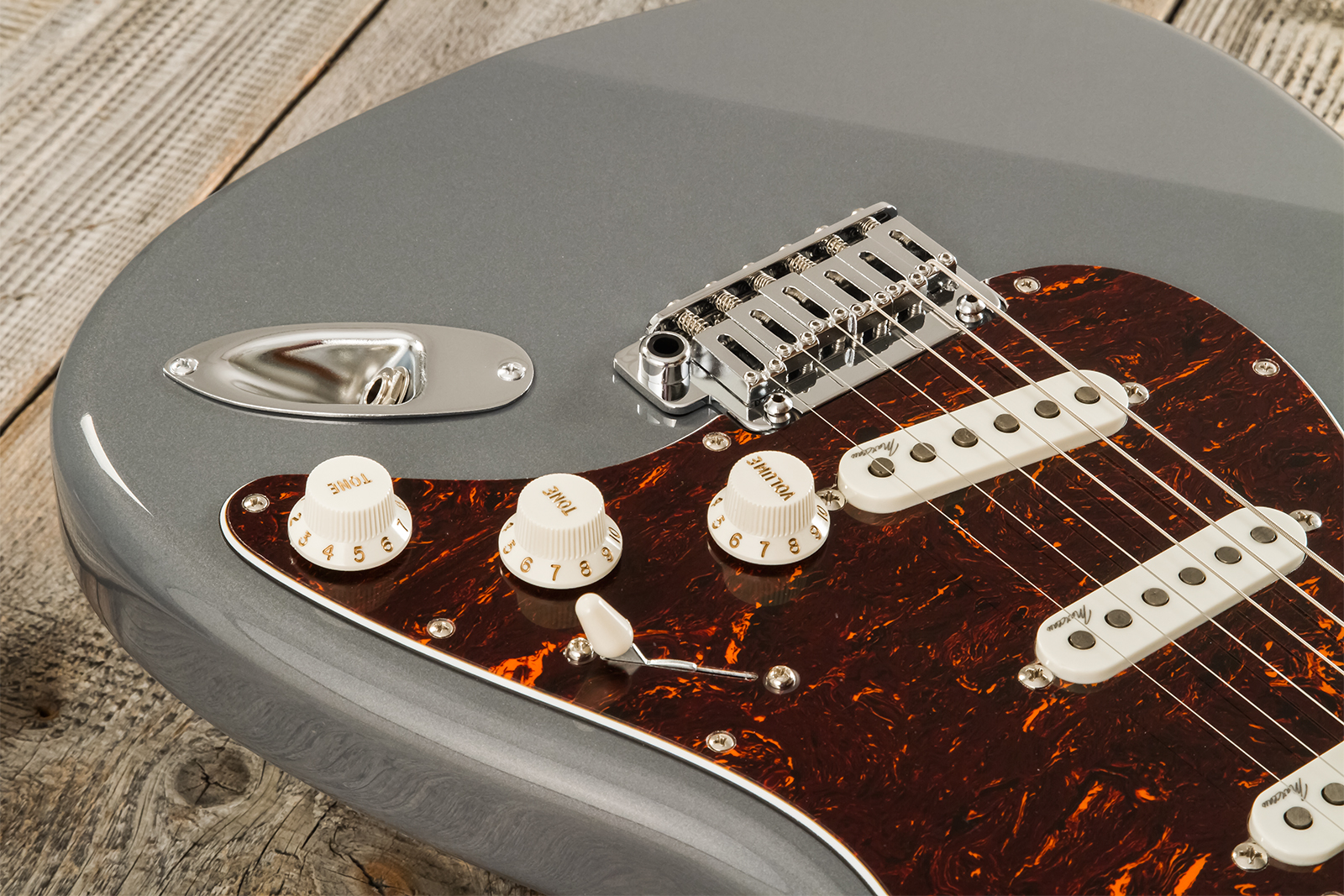 Marceau Guitars Experience Traditional 3s Trem Mn #t226624 - Charcoal - Guitarra eléctrica con forma de str. - Variation 3