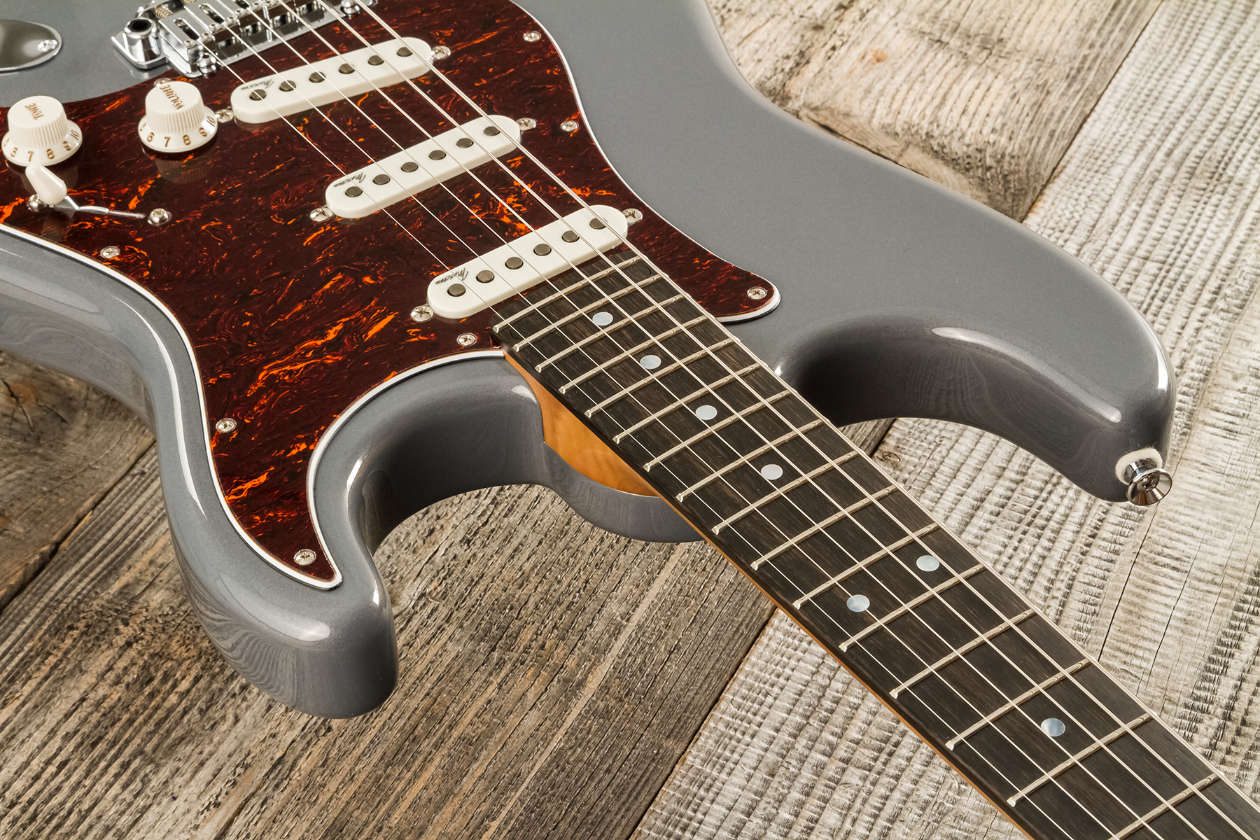 Marceau Guitars Experience Traditional 3s Trem Mn #t226624 - Charcoal - Guitarra eléctrica con forma de str. - Variation 4