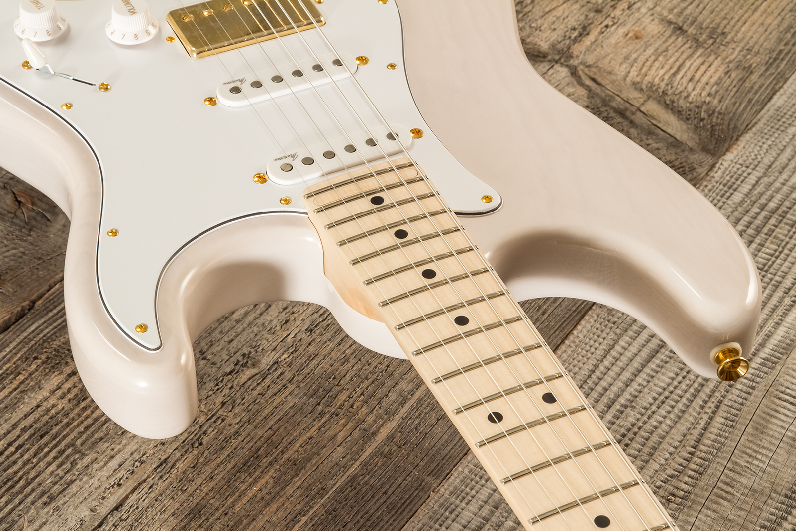 Marceau Guitars Experience Traditional Hss Trem Mn #t227224 - White Blonde - Guitarra eléctrica con forma de str. - Variation 4