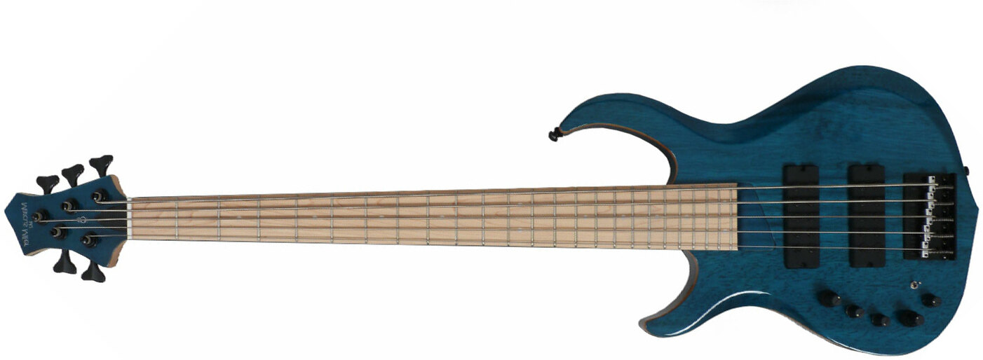Marcus Miller M2 5st Tbl Gaucher Lh Active Mn - Trans Blue - Bajo eléctrico de cuerpo sólido - Main picture