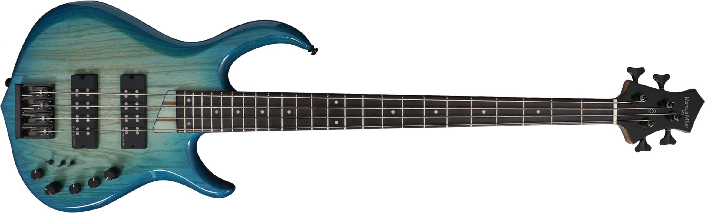 Marcus Miller M5 Swamp Ash 4st Active Eb - Transparent Blue - Bajo eléctrico de cuerpo sólido - Main picture