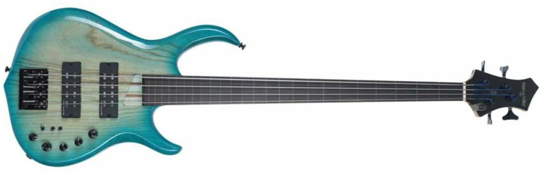 Marcus Miller M5 Swamp Ash 4st Fl Active Eb - Transparent Blue - Bajo eléctrico de cuerpo sólido - Main picture