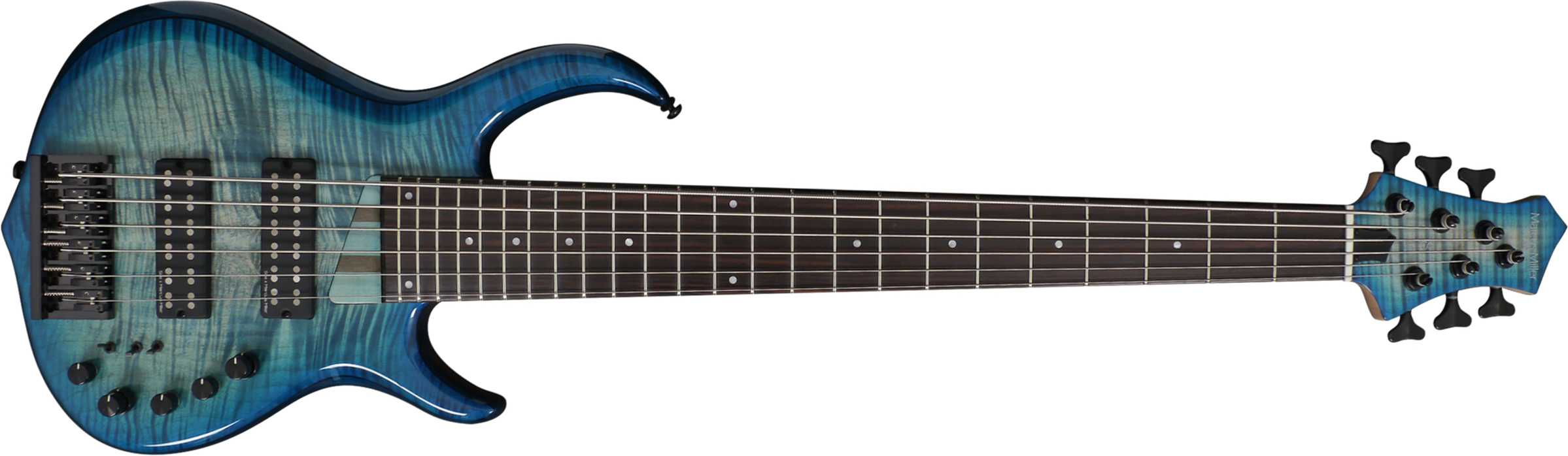 Marcus Miller M7 Alder 6st 2nd Generation 6-cordes Active Eb - Transparent Blue - Bajo eléctrico de cuerpo sólido - Main picture