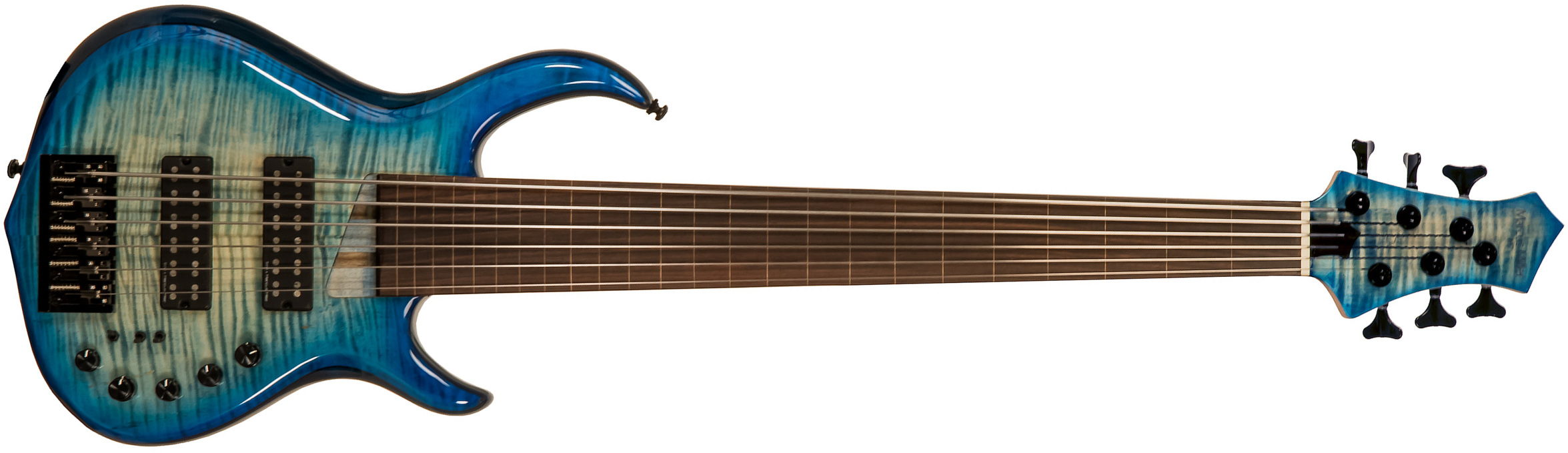Marcus Miller M7 Swamp Ash 6st Fretless 6c Active Eb - Transparent Blue - Bajo eléctrico de cuerpo sólido - Main picture