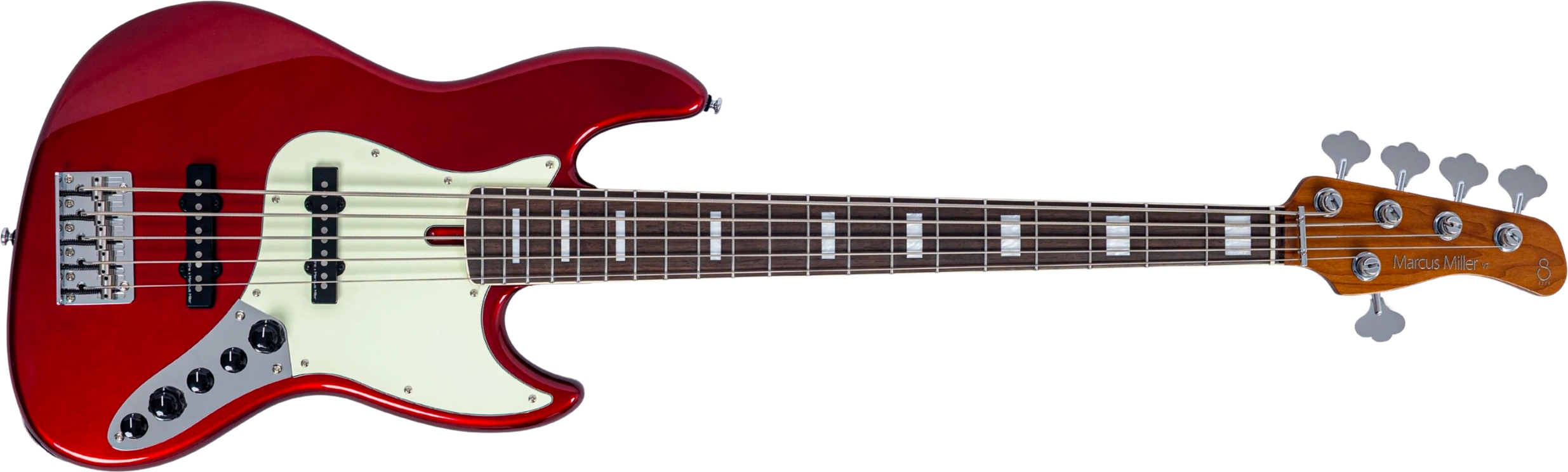 Marcus Miller Marcus Miller V7 Alder 2nd Gen 5st 5c Active Mn - Candy Apple Red - Bajo eléctrico de cuerpo sólido - Main picture