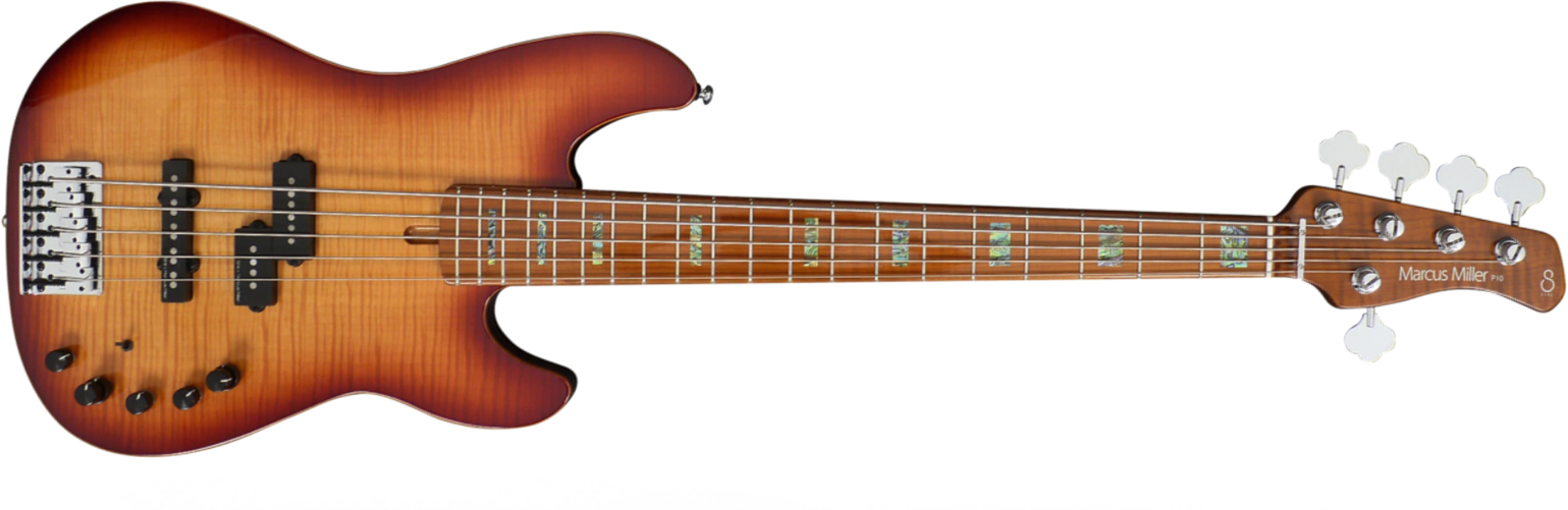 Marcus Miller P10 Alder 5st Active Mn - Tobacco Sunburst - Bajo eléctrico de cuerpo sólido - Main picture