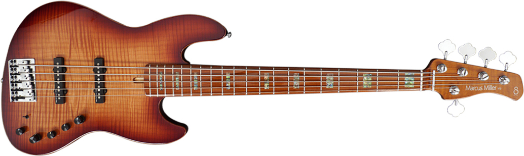 Marcus Miller V10 Swamp Ash 5st 2nd Generation Mn Sans Housse - Tobacco Sunburst - Bajo eléctrico de cuerpo sólido - Main picture