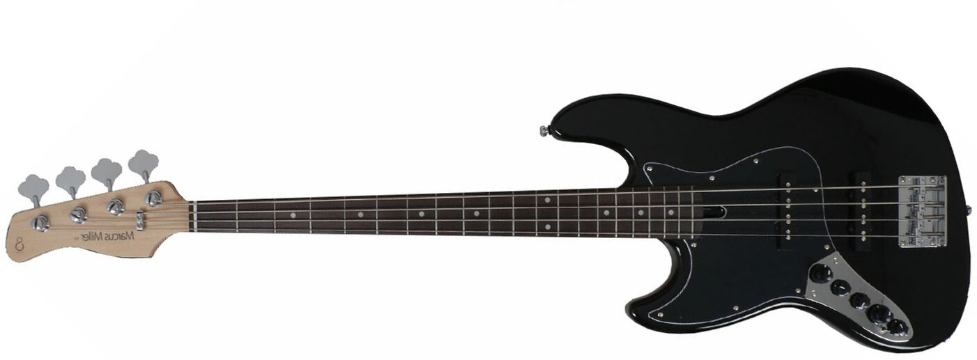 Marcus Miller V3 4st Bk Gaucher Lh Active Rw - Black - Bajo eléctrico de cuerpo sólido - Main picture