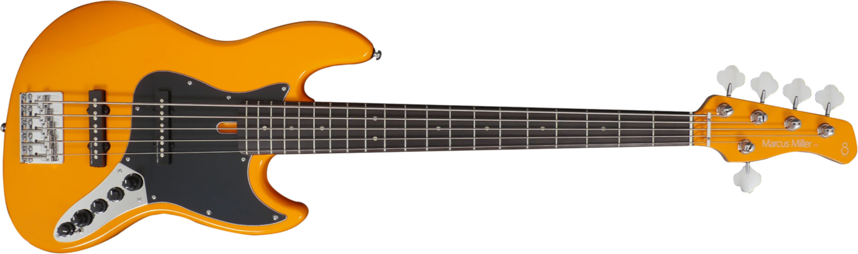 Marcus Miller V3 5st 2nd Generation 5-cordes Active Rw Sans Housse - Orange - Bajo eléctrico de cuerpo sólido - Main picture