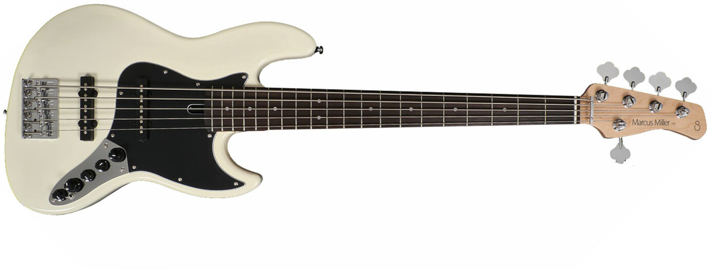 Marcus Miller V3 5st 2nd Generation Awh Active Rw - Antique White - Bajo eléctrico de cuerpo sólido - Main picture