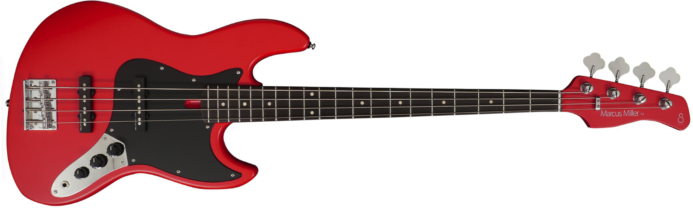 Marcus Miller V3p 4st Rw - Red Satin - Bajo eléctrico de cuerpo sólido - Main picture