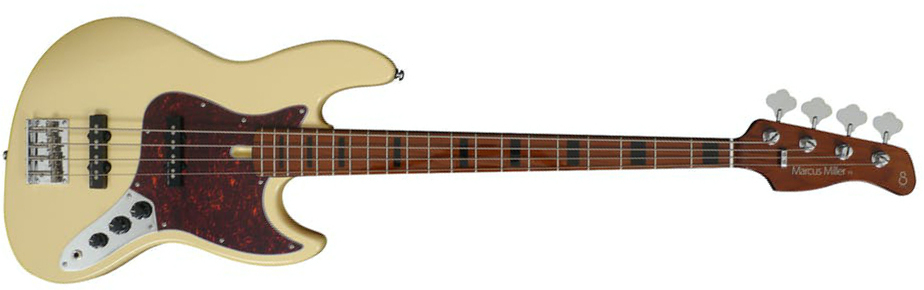 Marcus Miller V5 Alder 4st Mn - Vintage White - Bajo eléctrico de cuerpo sólido - Main picture