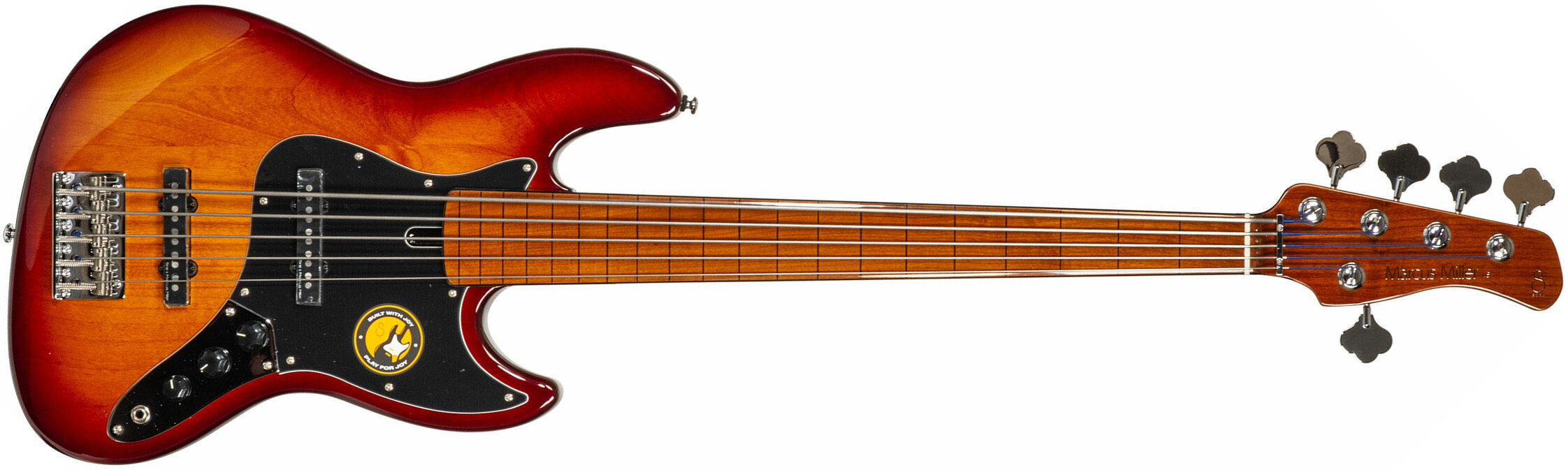 Marcus Miller V5 Alder 5st Fl Fretless 5c Mn - Tobacco Sunburst - Bajo eléctrico de cuerpo sólido - Main picture