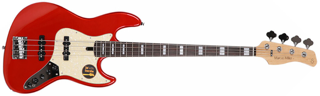 Marcus Miller V7 Alder 4st 2nd Generation 4-cordes Eb Sans Housse - Bright Metallic Red - Bajo eléctrico de cuerpo sólido - Main picture