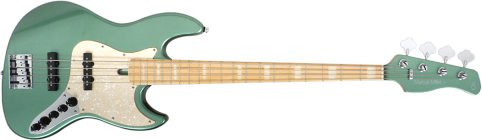 Marcus Miller V7 Swamp Ash 4st 2nd Generation 4-cordes Mn Sans Housse - Sherwood Green - Bajo eléctrico de cuerpo sólido - Main picture