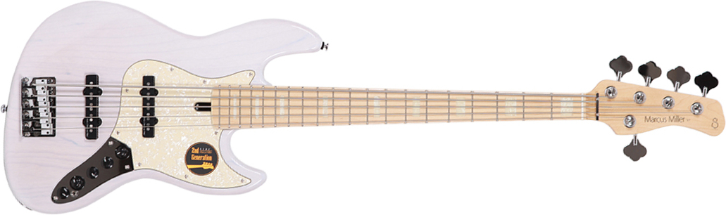 Marcus Miller V7 Swamp Ash 5st 2nd Generation 5-cordes Mn Sans Housse - White Blonde - Bajo eléctrico de cuerpo sólido - Main picture