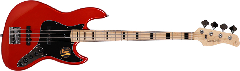 Marcus Miller V7 Vintage Alder 4st 2nd Generation 4-cordes Active Mn Sans Housse - Bright Metallic Red - Bajo eléctrico de cuerpo sólido - Main pictur