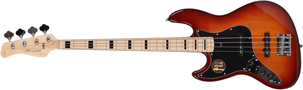 Marcus Miller V7 Vintage Alder 4st Lh 2nd Generation 4c Gaucher Active Mn Sans Housse - Tobacco Sunburst - Bajo eléctrico de cuerpo sólido - Main pict