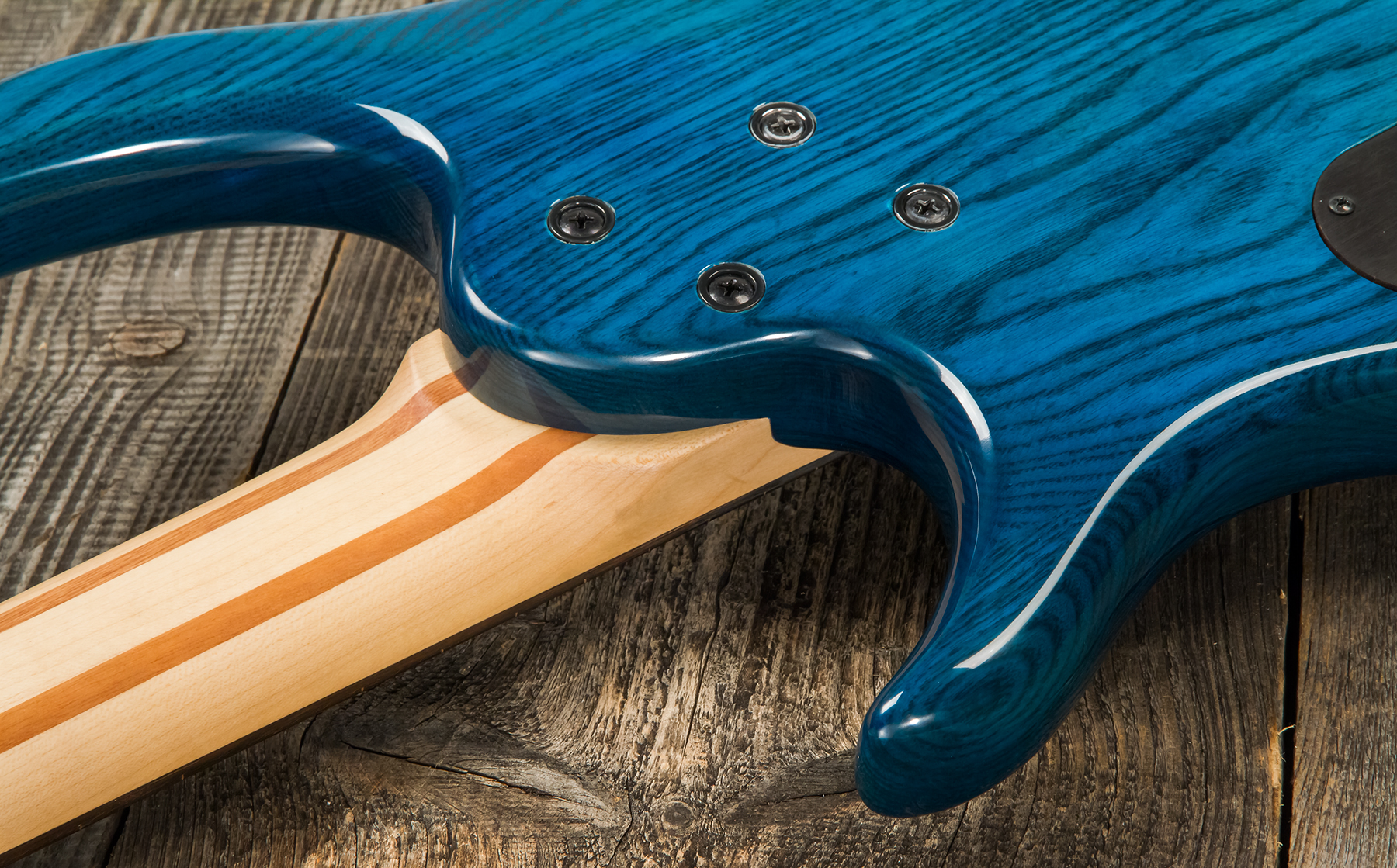 Marcus Miller M5 Swamp Ash 4st Fl Active Eb - Transparent Blue - Bajo eléctrico de cuerpo sólido - Variation 6