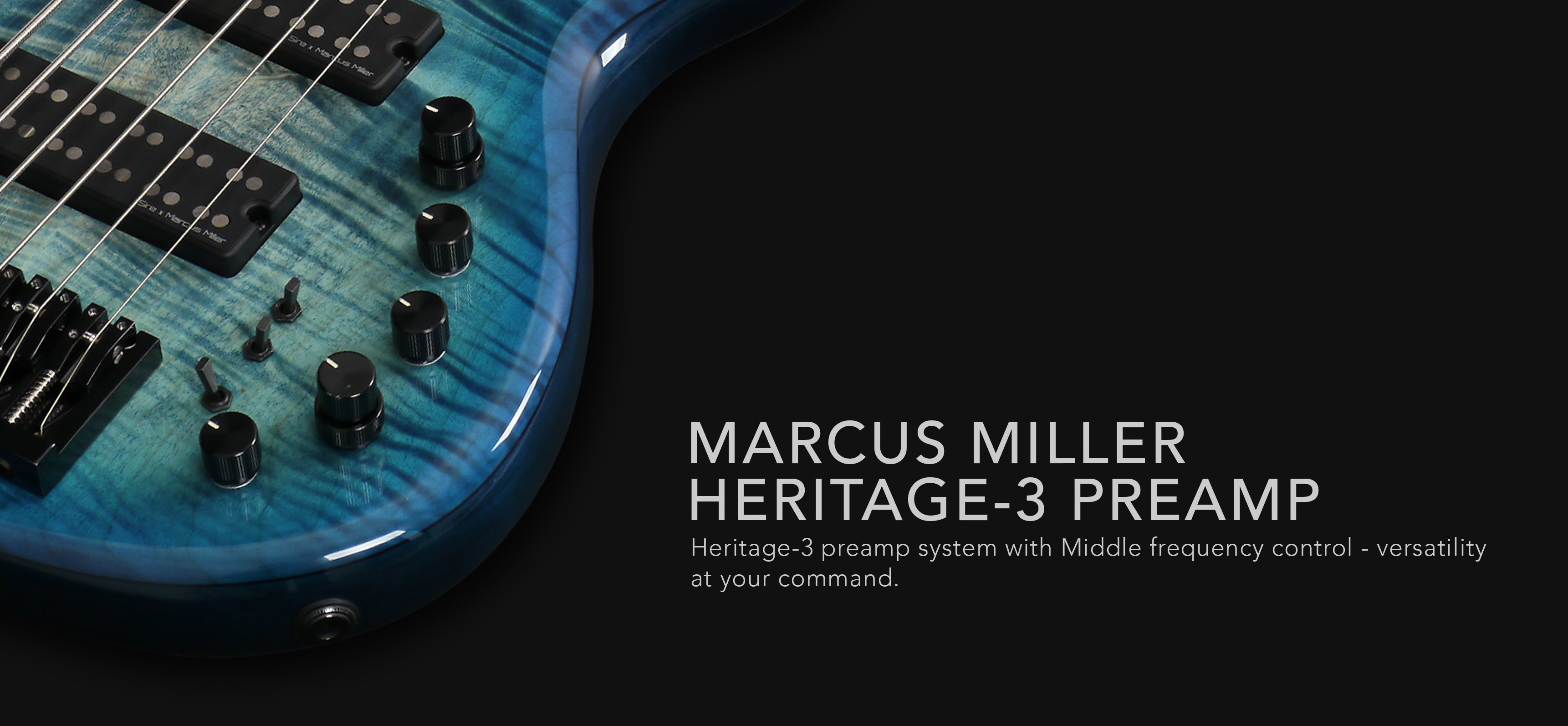 Marcus Miller M7 Alder 6st 2nd Generation 6-cordes Active Eb - Transparent Blue - Bajo eléctrico de cuerpo sólido - Variation 2