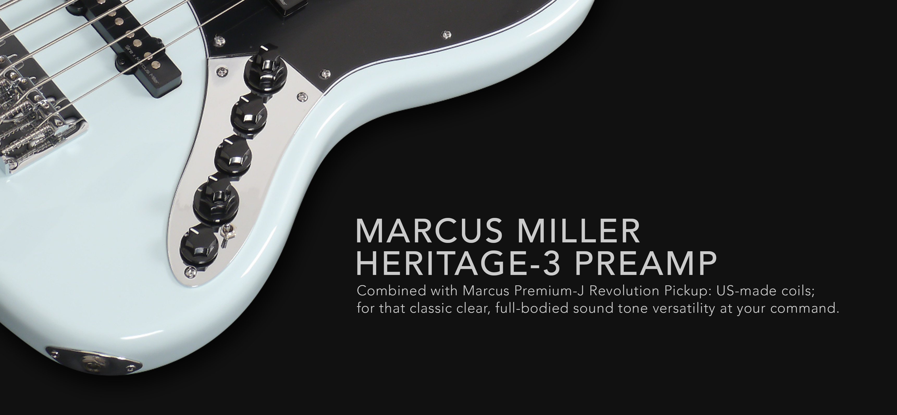 Marcus Miller V3 5st 2nd Generation 5-cordes Active Rw Sans Housse - Sonic Blue - Bajo eléctrico de cuerpo sólido - Variation 1