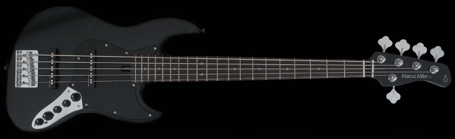 Marcus Miller V3 5st 2nd Generation 5c Active Rw Sans Housse - Black Satin - Bajo eléctrico de cuerpo sólido - Variation 1