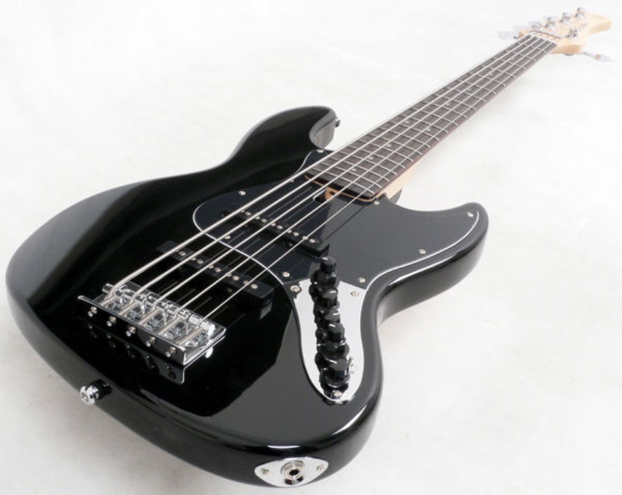 Marcus Miller V3 5st Bk Gaucher Lh Active Rw - Black - Bajo eléctrico de cuerpo sólido - Variation 2