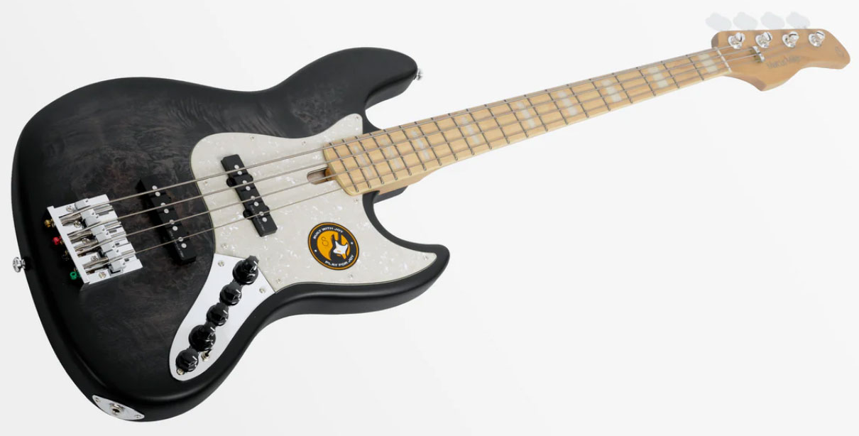 Marcus Miller V7 Ash Reissue 4st 4c Active Mn - Trans Black Satin - Bajo eléctrico de cuerpo sólido - Variation 2