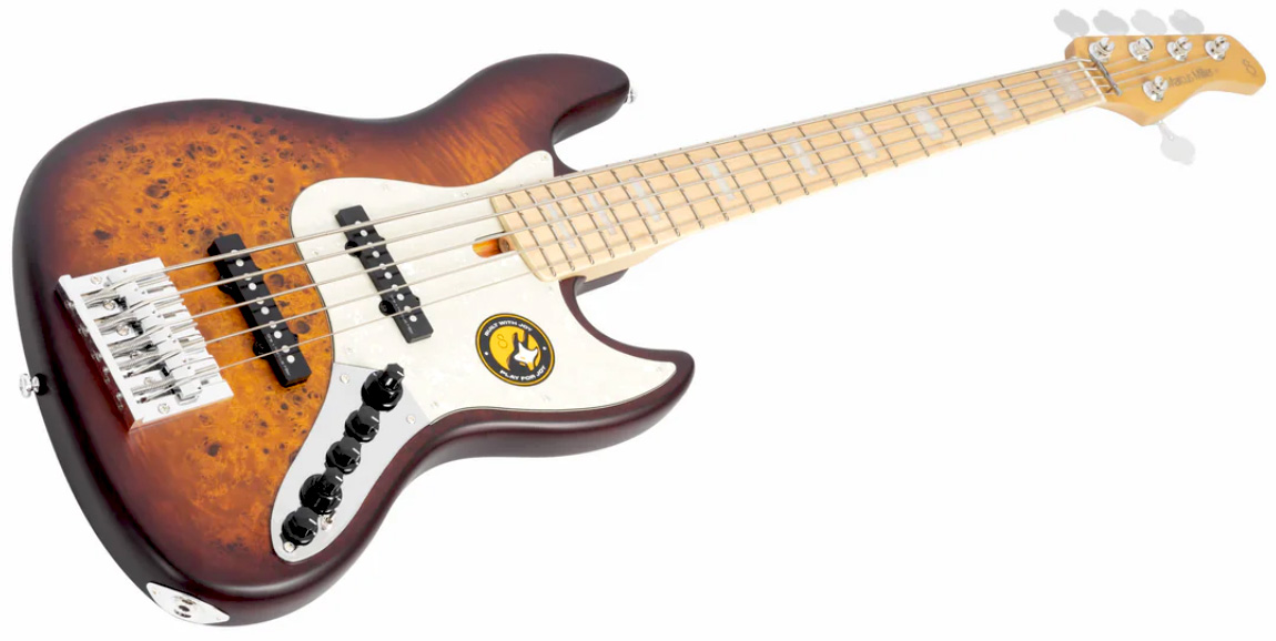 Marcus Miller V7 Ash Reissue 5st 5c Mn Sans Housse - Tobacco Sunburst Satin - Bajo eléctrico de cuerpo sólido - Variation 2
