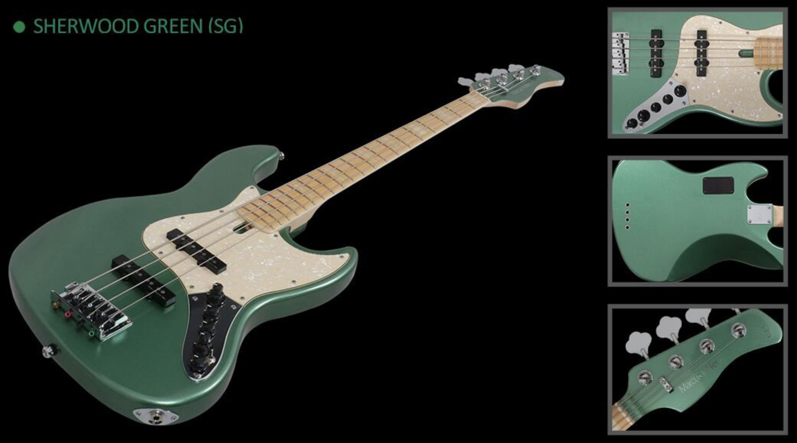 Marcus Miller V7 Swamp Ash 5st 2nd Generation 5-cordes Mn Sans Housse - Sherwood Green - Bajo eléctrico de cuerpo sólido - Variation 1