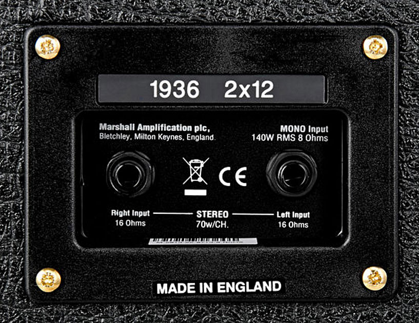 Marshall 1936v 2x12 140w 8/16-ohms Stereo Horizontal - Cabina amplificador para guitarra eléctrica - Variation 3