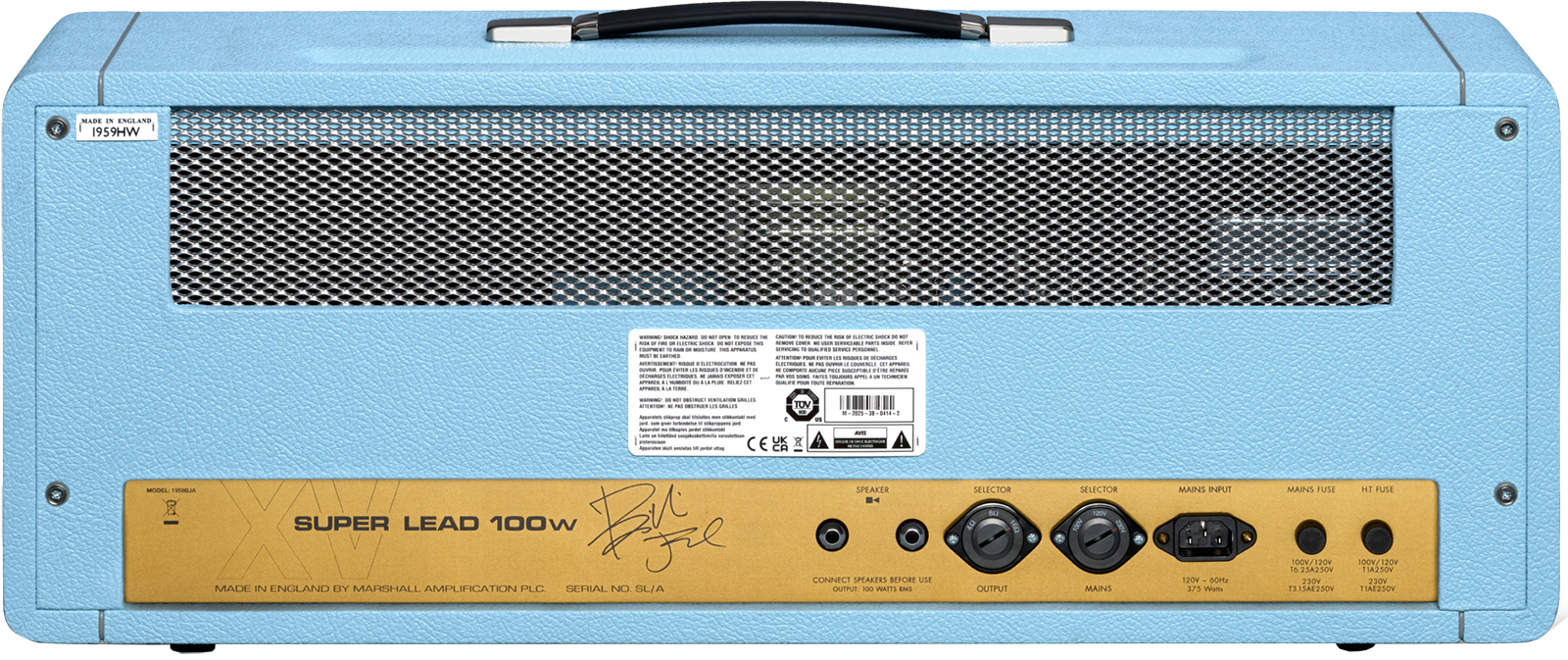 Marshall Billie Joe Armstrong 1959 Bja Handwired Head Signature 100w El34 - Cabezal para guitarra eléctrica - Variation 1