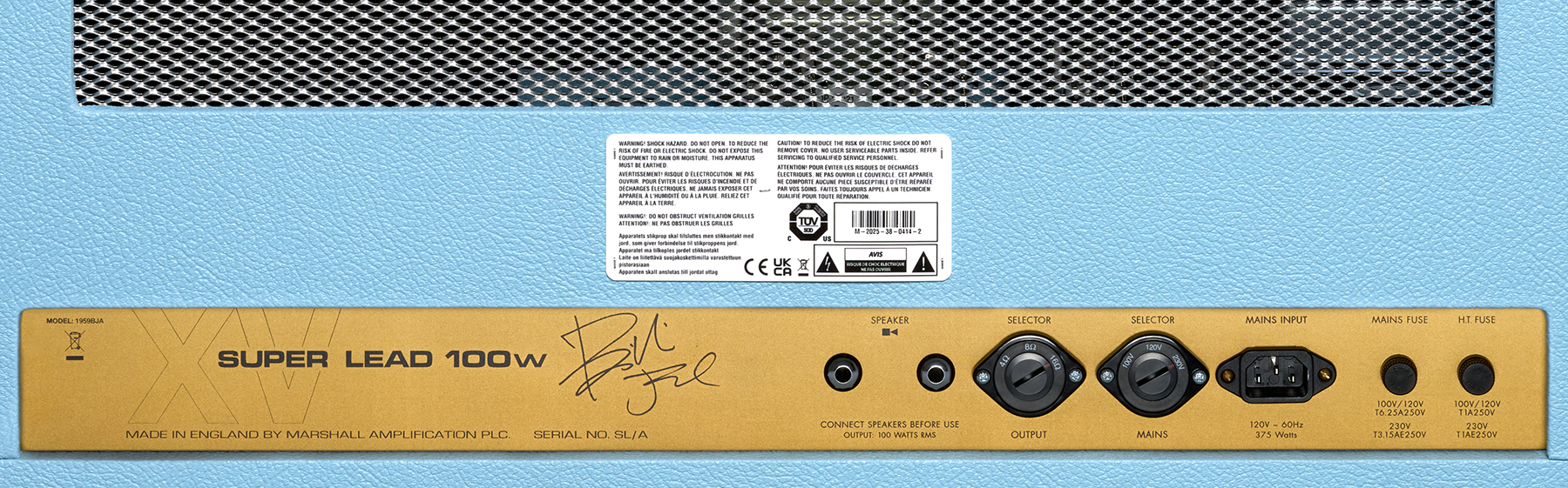 Marshall Billie Joe Armstrong 1959 Bja Handwired Head Signature 100w El34 - Cabezal para guitarra eléctrica - Variation 4