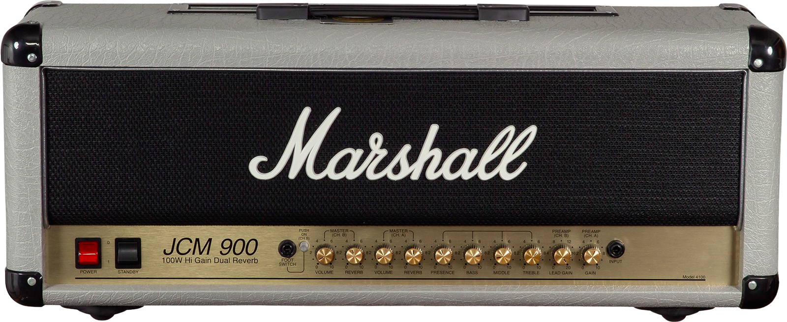 Marshall Jcm900 4100 Vintage Reissue Head 100w El34 Silver - Cabezal para guitarra eléctrica - Main picture