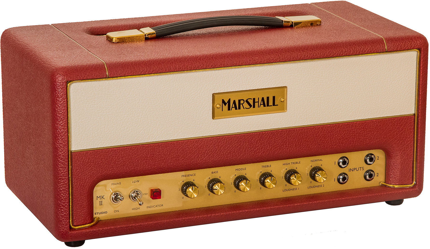 Marshall Studio Vintage Sv20h Head 5/20w Ltd Maroon/cream Levant - Cabezal para guitarra eléctrica - Main picture