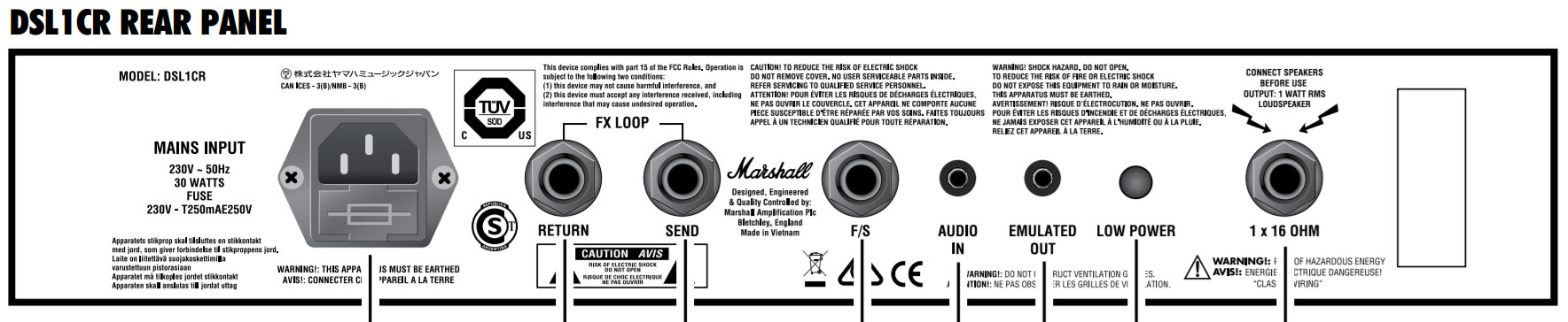 Marshall Dsl1c 0.1/1w 1x8 - Combo amplificador para guitarra eléctrica - Variation 2