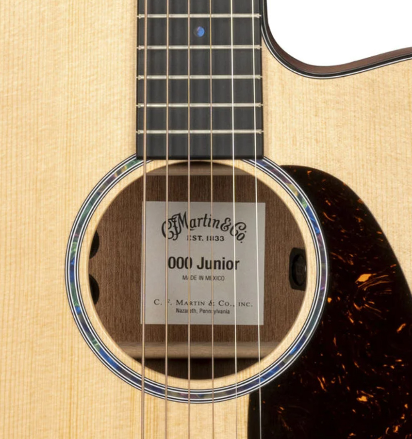 Martin 000cjre Junior 000 15/16 Pan Coupe Epicea Sapele Ric - Natural Satin - Guitarra folk - Variation 2