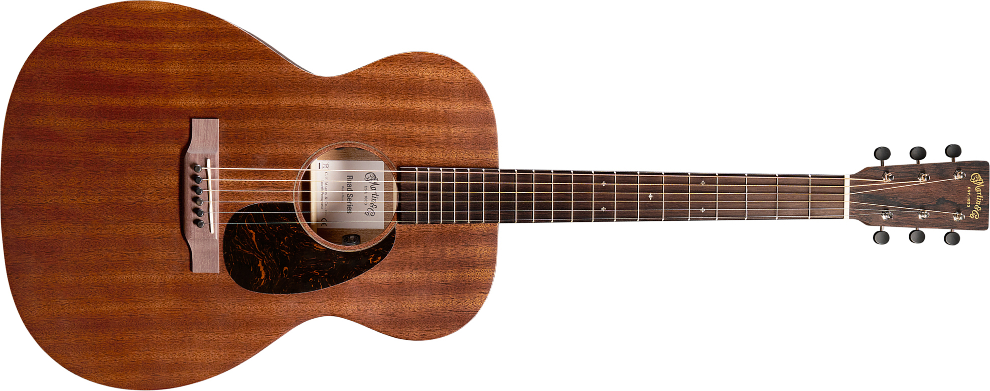 Martin 00010e Sapele Retro Road 000 Shsc Tout Sapele Eb - Dark Mahogany - Guitarra folk - Main picture