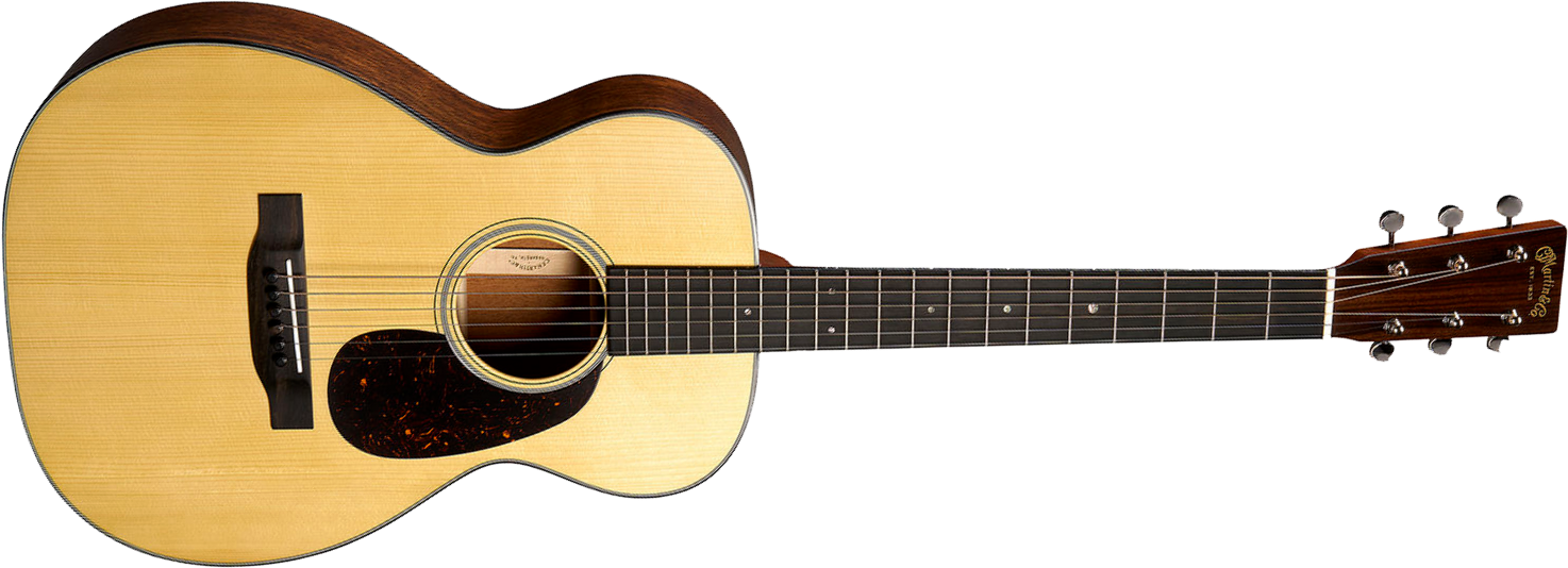 Martin Custom Shop 018 Parlor Shsc Epicea Acajou Eb - Natural Vintage Gloss Aging Toner - Guitarra folk - Main picture