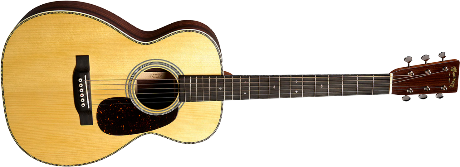 Martin Custom Shop 028 Parlor Shsc Epicea Palissandre Eb - Natural Vintage Gloss Aging Toner - Guitarra folk - Main picture