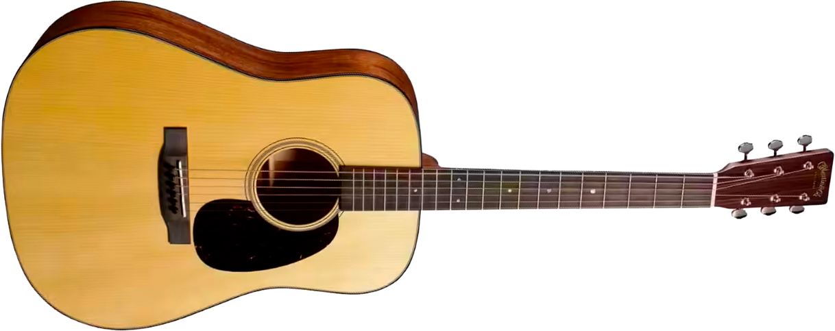 Martin Custom Shop D18 Dreadnought Epicea Adirondack / Acajou Eb - Natural Aging Toner - Guitarra folk - Main picture