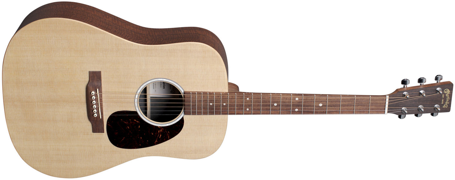 Martin D-x2e Mahogany Dreadnought Epicea Acajou Hpl - Natural Satin - Guitarra electro acustica - Main picture