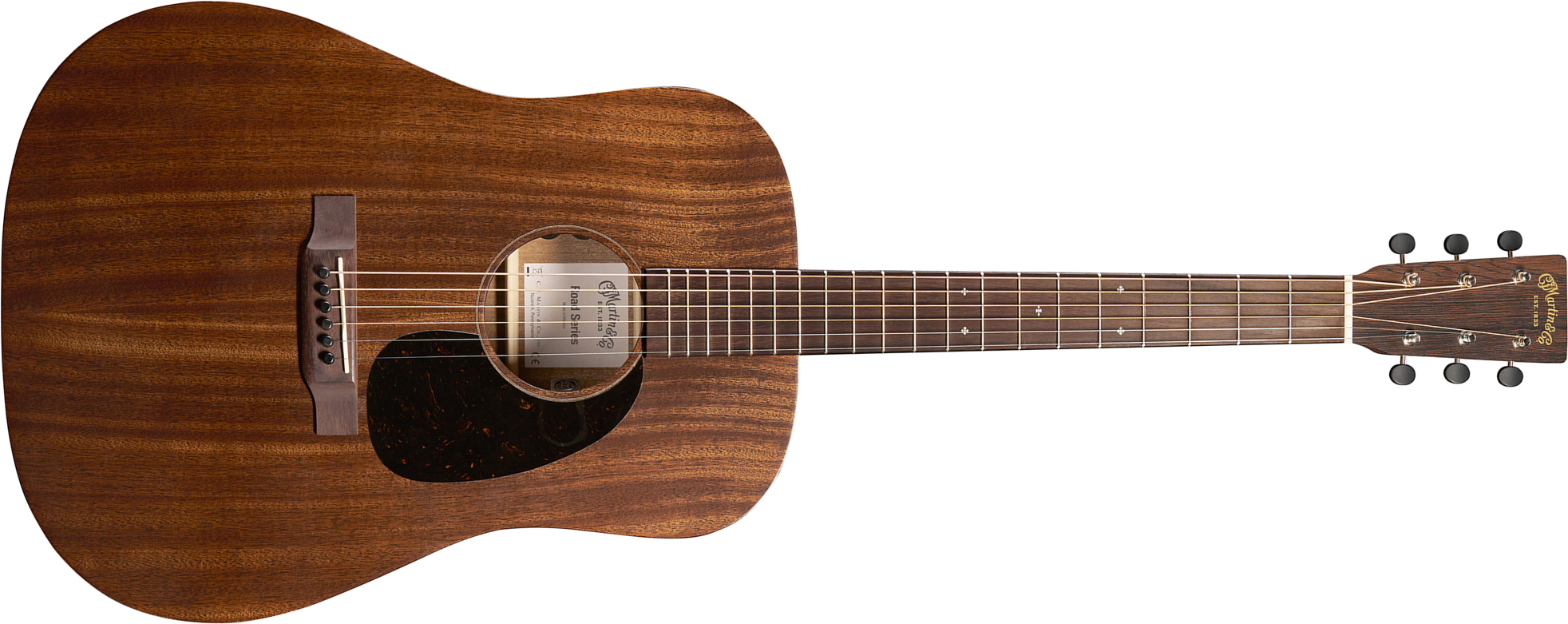 Martin D10e Sapele Retro Road Dreadnought Tout Sapele Eb - Dark Mahogany - Guitarra folk - Main picture