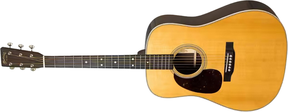 Martin D28 Lh Standard Golden Era Dreadnought Gaucher Epicea Palissandre Eb - Gloss Natural - Guitarra folk - Main picture