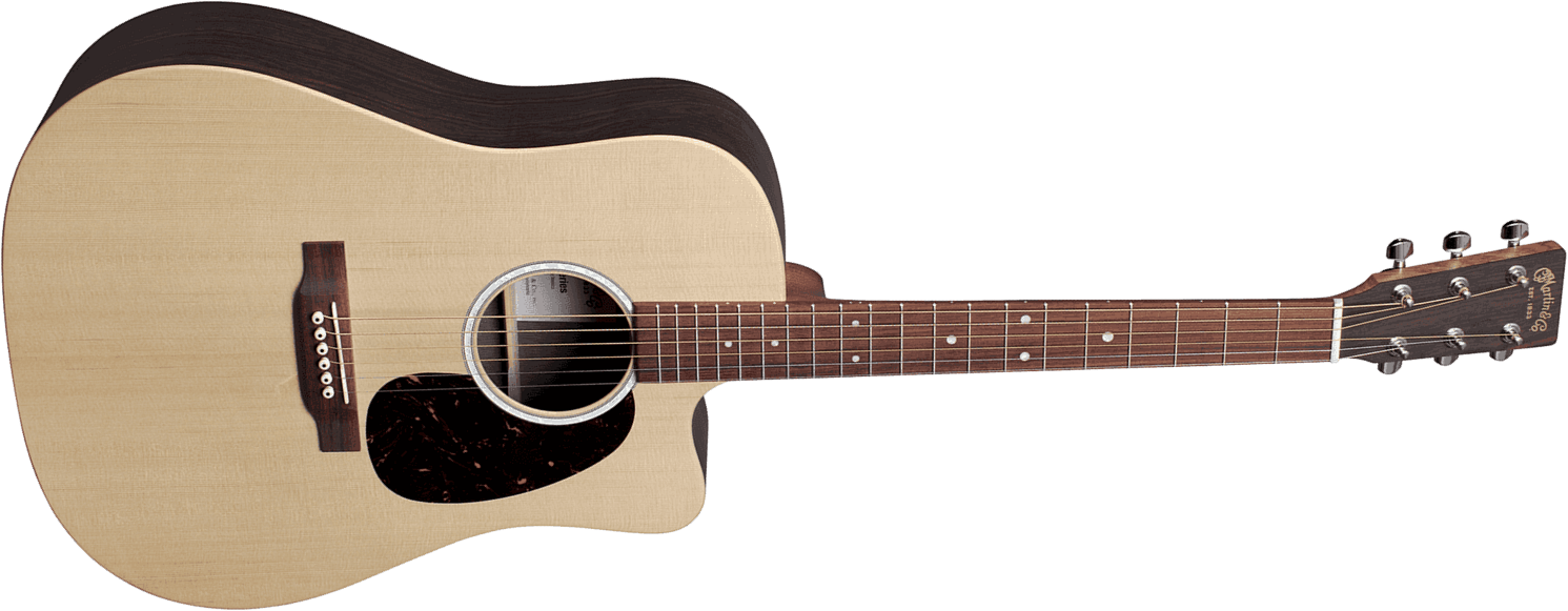 Martin Dc-x2e Rosewood Dreadnought Cw Epicea Palissandre Hpl - Natural Satin - Guitarra electro acustica - Main picture