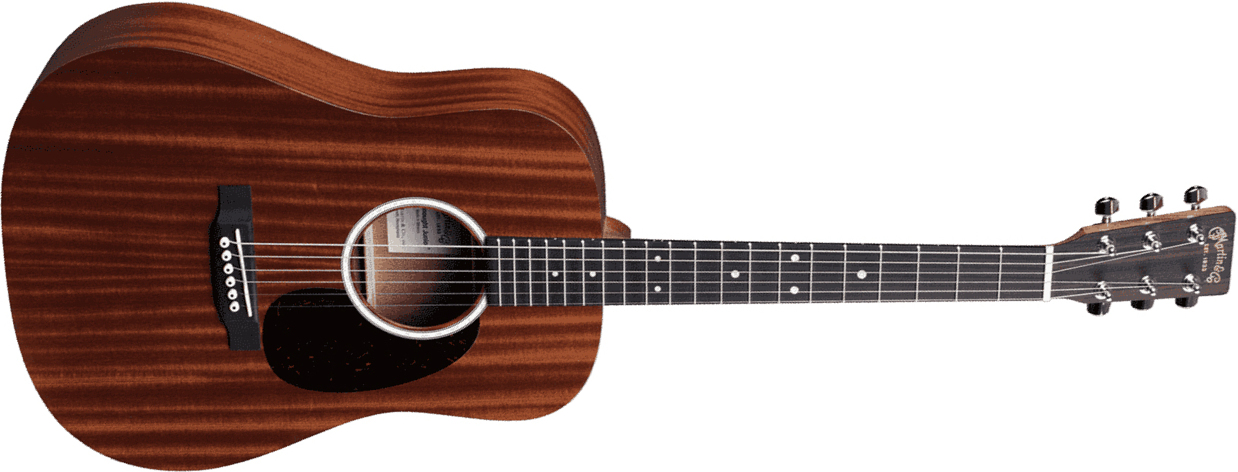 Martin Djr-10e Sapele Dreadnought Junior 3/4 Tout Sapele Ric +housse - Natural - Guitarra acústica de viaje - Main picture