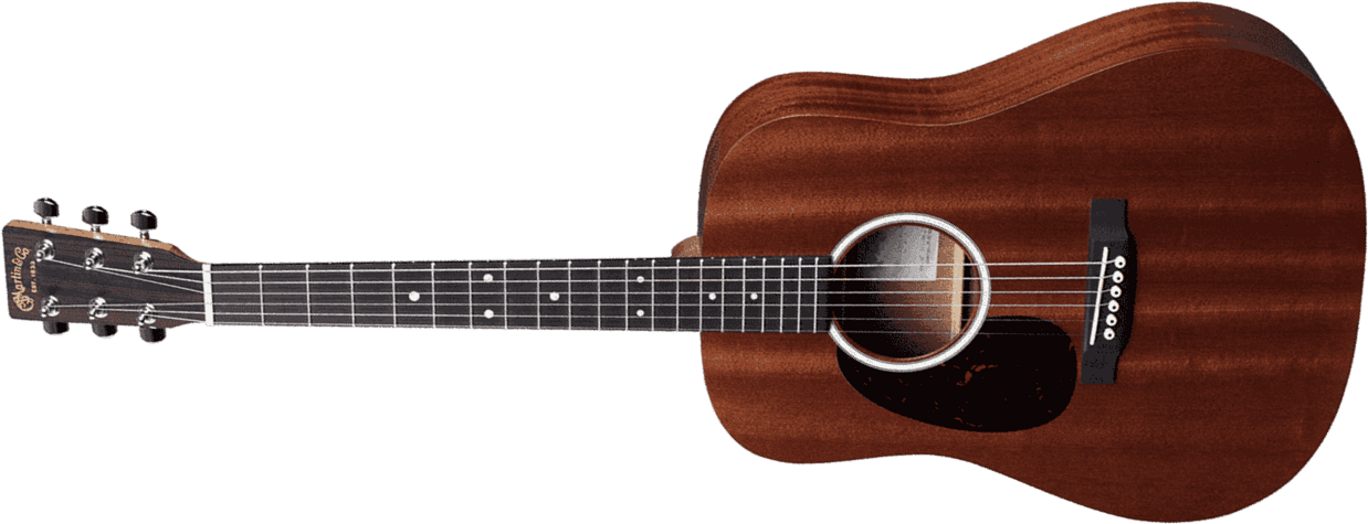 Martin Djr-10e Sapele Lh Dreadnought Junior 3/4 Gaucher Tout Sapele Ric +housse - Natural - Guitarra acústica de viaje - Main picture