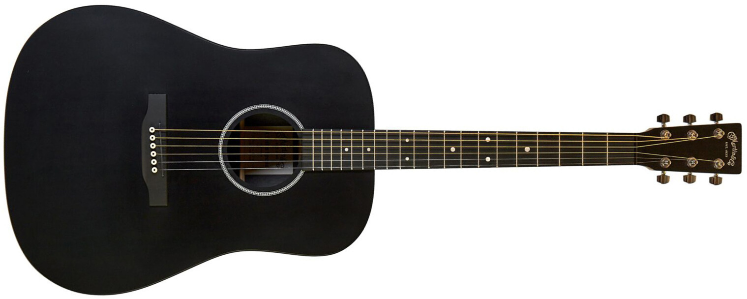 Martin Dx1 Dreadnought Tout Hpl Ric - Black Satin - Guitarra folk - Main picture